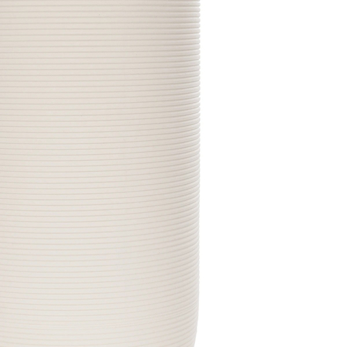 GloboStar® Artificial Garden BLANCO 21247 Διακοσμητική Κεραμική Γλάστρα Γκρι Π18 x Μ18 x Υ16 cm