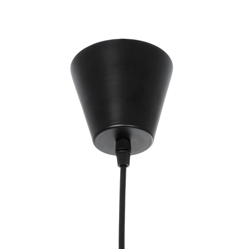 GloboStar® LUMINOVA 61468 Μοντέρνο Κρεμαστό Φωτιστικό Πλέγμα Μονόφωτο 1 x E27 IP20 Μαύρο Σχοινί με Μαύρο Σύρμα - Μ140 x Π140 x Υ34cm