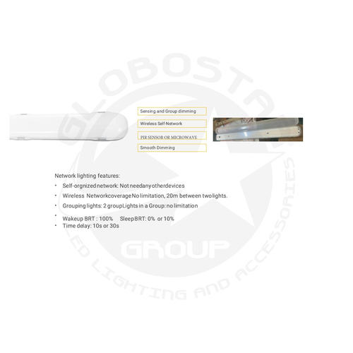 GLOBOSTAR® PARKING 61702 120cm Γραμμικό Βιομηχανικό Φωτιστικό Tri-Proof Τεχνολογίας Smart Group Linkable Control System 2.4Ghz με Αισθητήρα Κίνησης Microwave LED 48W 5760lm 120° AC 220-240V Αδιάβροχο IP65 Φυσικό Λευκό 5000K - LUMILEDs SMD Chip & TÜV SÜD Driver - Γκρι με Γαλακτερό Κάλυμμα Πλαστικό PC - Μ120 x Π10.5 x Υ8cm - 5 Χρόνια Εγγύηση