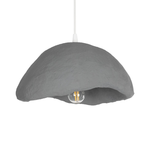 GloboStar® CONCRETE 201-0047 Μοντέρνο Κρεμαστό Φωτιστικό Καμπάνα Μονόφωτο 1 x E27 IP20 Μπεζ - Μ31 x Π29 x Υ70cm