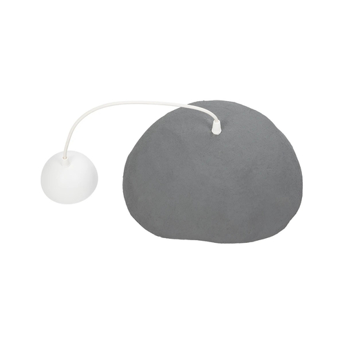GloboStar® CONCRETE 201-0047 Μοντέρνο Κρεμαστό Φωτιστικό Καμπάνα Μονόφωτο 1 x E27 IP20 Μπεζ - Μ31 x Π29 x Υ70cm