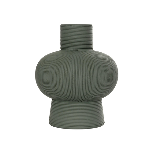 GloboStar® Artificial Garden MALACHITE 21264 Διακοσμητικό Κεραμικό Βάζo Πράσινο Π13 x Μ13 x Υ16cm