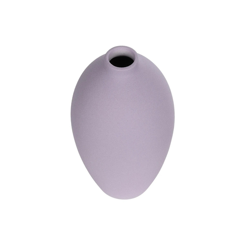 GloboStar® Artificial Garden AMETHYST 21267 Διακοσμητικό Κεραμικό Βάζo Μωβ Π8 x Μ8 x Υ14cm