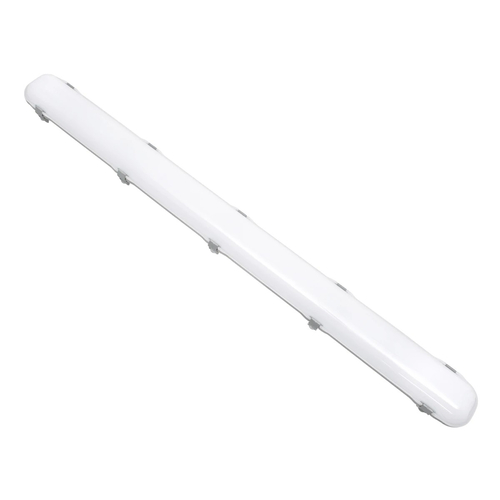 GLOBOSTAR® EMERGANO 60180 120cm Γραμμικό Βιομηχανικό Φωτιστικό Tri-Proof Τεχνολογίας Emergency με Ενσωματωμένη Μπαταρία Li-Ion 3.7V 5000mAH & Αυτονομία 3 Ώρες LED 48W 5760lm 120° AC 220-240V Αδιάβροχο IP65 Ψυχρό Λευκό 6000K - LUMILEDs SMD Chip & TÜV SÜD Driver - Γκρι με Γαλακτερό Κάλυμμα Πλαστικό PC - Μ120 x Π10.5 x Υ8cm - 5 Χρόνια Εγγύση