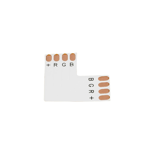 GloboStar® 70706 Connector L για Ταινία LED 7.2 & 14.4 Watt RGB - Μ2 x Π2 x Υ0.1cm