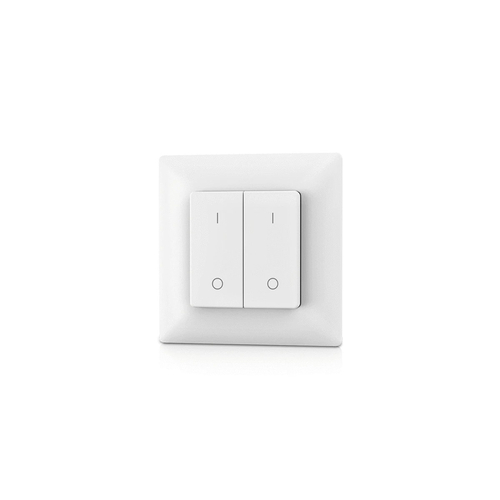 GloboStar® 73122 PF1-2 SKYDANCE Ασύρματο Επιτοίχιο Χειριστήριο 2 Group  RF 2.4Ghz DC3V IP20 - Μ8.5 x Π8.5 x Υ1.7cm - 5 Χρόνια Εγγύηση