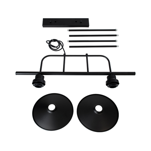 GloboStar® REGAL 01007 Vintage Φωτιστικό Οροφής Ράγα Δίφωτο 2 x E27 IP20 Μαύρο Μέταλλο - Μ67 x Π26 x Υ85cm GloboStar® REGAL 01007 Vintage Φωτιστικό Οροφής Ράγα Δίφωτο 2 x E27 IP20 Μαύρο Μέταλλο - Μ67 x Π26 x Υ85cm