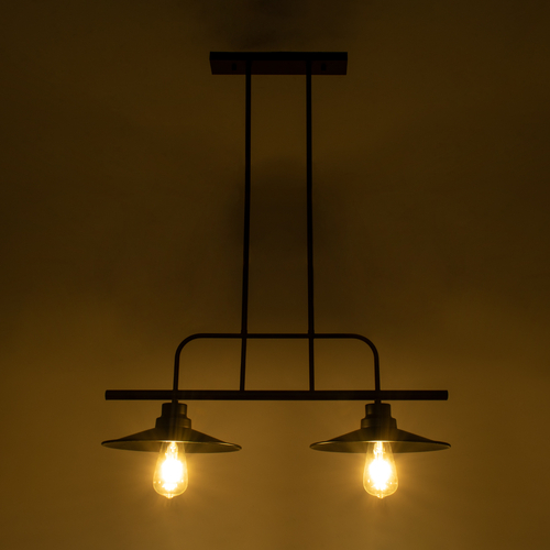 GloboStar® REGAL 01007 Vintage Φωτιστικό Οροφής Ράγα Δίφωτο 2 x E27 IP20 Μαύρο Μέταλλο - Μ67 x Π26 x Υ85cm GloboStar® REGAL 01007 Vintage Φωτιστικό Οροφής Ράγα Δίφωτο 2 x E27 IP20 Μαύρο Μέταλλο - Μ67 x Π26 x Υ85cm