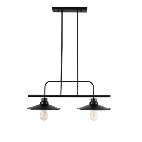GloboStar® REGAL 01007 Vintage Φωτιστικό Οροφής Ράγα Δίφωτο 2 x E27 IP20 Μαύρο Μέταλλο - Μ67 x Π26 x Υ85cm GloboStar® REGAL 01007 Vintage Φωτιστικό Οροφής Ράγα Δίφωτο 2 x E27 IP20 Μαύρο Μέταλλο - Μ67 x Π26 x Υ85cm