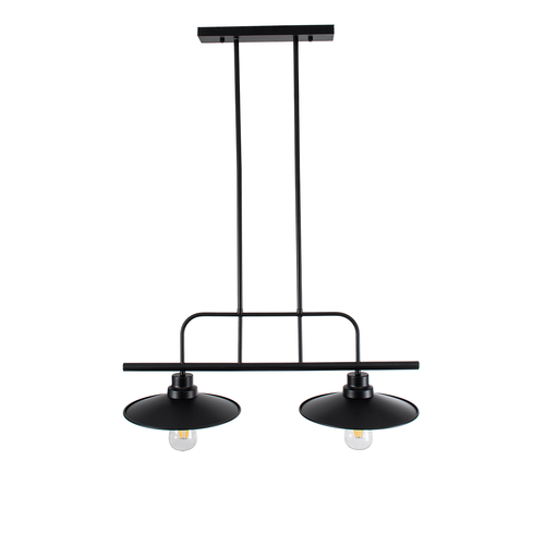 GloboStar® REGAL 01007 Vintage Φωτιστικό Οροφής Ράγα Δίφωτο 2 x E27 IP20 Μαύρο Μέταλλο - Μ67 x Π26 x Υ85cm GloboStar® REGAL 01007 Vintage Φωτιστικό Οροφής Ράγα Δίφωτο 2 x E27 IP20 Μαύρο Μέταλλο - Μ67 x Π26 x Υ85cm