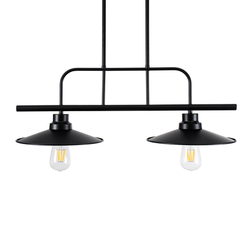 GloboStar® REGAL 01007 Vintage Φωτιστικό Οροφής Ράγα Δίφωτο 2 x E27 IP20 Μαύρο Μέταλλο - Μ67 x Π26 x Υ85cm GloboStar® REGAL 01007 Vintage Φωτιστικό Οροφής Ράγα Δίφωτο 2 x E27 IP20 Μαύρο Μέταλλο - Μ67 x Π26 x Υ85cm