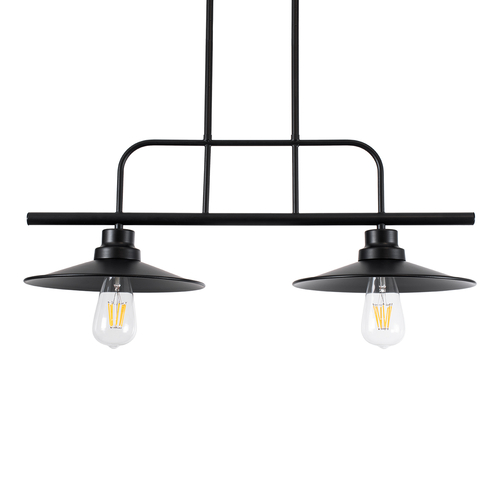 GloboStar® REGAL 01007 Vintage Φωτιστικό Οροφής Ράγα Δίφωτο 2 x E27 IP20 Μαύρο Μέταλλο - Μ67 x Π26 x Υ85cm GloboStar® REGAL 01007 Vintage Φωτιστικό Οροφής Ράγα Δίφωτο 2 x E27 IP20 Μαύρο Μέταλλο - Μ67 x Π26 x Υ85cm