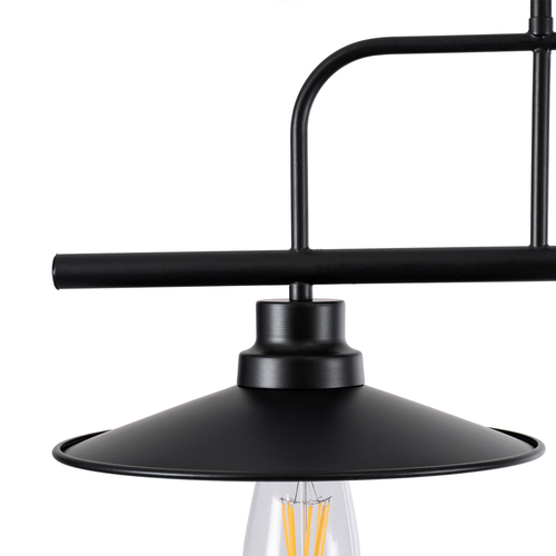 GloboStar® REGAL 01009 Vintage Φωτιστικό Οροφής Ράγα Τρίφωτο 3 x E27 IP20 Μαύρο Μέταλλο - Μ110 x Π26 x Υ75cm GloboStar® REGAL 01009 Vintage Φωτιστικό Οροφής Ράγα Τρίφωτο 3 x E27 IP20 Μαύρο Μέταλλο - Μ110 x Π26 x Υ75cm