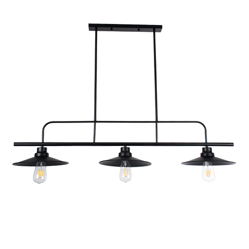 GloboStar® REGAL 01009 Vintage Φωτιστικό Οροφής Ράγα Τρίφωτο 3 x E27 IP20 Μαύρο Μέταλλο - Μ110 x Π26 x Υ75cm GloboStar® REGAL 01009 Vintage Φωτιστικό Οροφής Ράγα Τρίφωτο 3 x E27 IP20 Μαύρο Μέταλλο - Μ110 x Π26 x Υ75cm