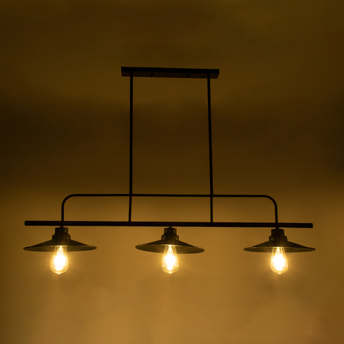 GloboStar® REGAL 01009 Vintage Φωτιστικό Οροφής Ράγα Τρίφωτο 3 x E27 IP20 Μαύρο Μέταλλο - Μ110 x Π26 x Υ75cm GloboStar® REGAL 01009 Vintage Φωτιστικό Οροφής Ράγα Τρίφωτο 3 x E27 IP20 Μαύρο Μέταλλο - Μ110 x Π26 x Υ75cm