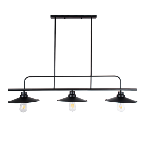 GloboStar® REGAL 01009 Vintage Φωτιστικό Οροφής Ράγα Τρίφωτο 3 x E27 IP20 Μαύρο Μέταλλο - Μ110 x Π26 x Υ75cm GloboStar® REGAL 01009 Vintage Φωτιστικό Οροφής Ράγα Τρίφωτο 3 x E27 IP20 Μαύρο Μέταλλο - Μ110 x Π26 x Υ75cm