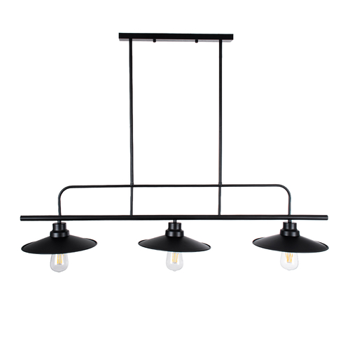 GloboStar® REGAL 01009 Vintage Φωτιστικό Οροφής Ράγα Τρίφωτο 3 x E27 IP20 Μαύρο Μέταλλο - Μ110 x Π26 x Υ75cm GloboStar® REGAL 01009 Vintage Φωτιστικό Οροφής Ράγα Τρίφωτο 3 x E27 IP20 Μαύρο Μέταλλο - Μ110 x Π26 x Υ75cm