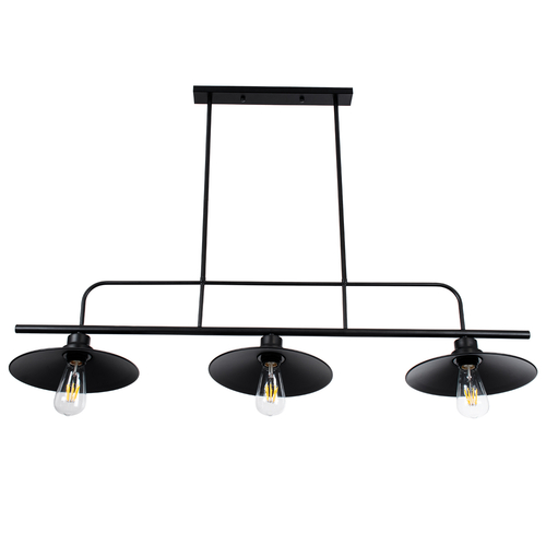 GloboStar® REGAL 01009 Vintage Φωτιστικό Οροφής Ράγα Τρίφωτο 3 x E27 IP20 Μαύρο Μέταλλο - Μ110 x Π26 x Υ75cm GloboStar® REGAL 01009 Vintage Φωτιστικό Οροφής Ράγα Τρίφωτο 3 x E27 IP20 Μαύρο Μέταλλο - Μ110 x Π26 x Υ75cm