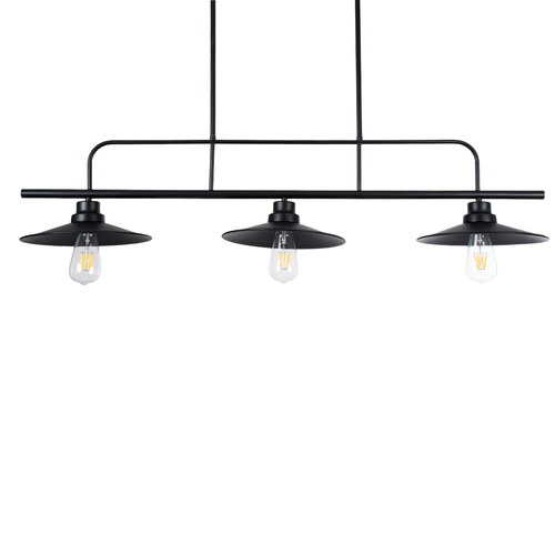 GloboStar® REGAL 01009 Vintage Φωτιστικό Οροφής Ράγα Τρίφωτο 3 x E27 IP20 Μαύρο Μέταλλο - Μ110 x Π26 x Υ75cm GloboStar® REGAL 01009 Vintage Φωτιστικό Οροφής Ράγα Τρίφωτο 3 x E27 IP20 Μαύρο Μέταλλο - Μ110 x Π26 x Υ75cm