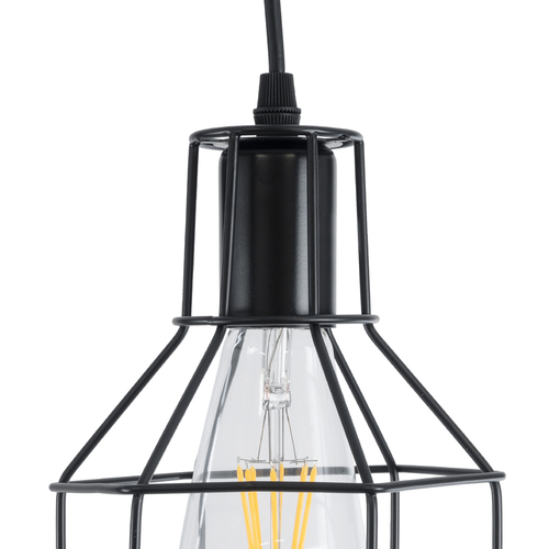 GloboStar® CAGE BLACK 01017 Vintage Κρεμαστό Φωτιστικό Πλέγμα Μονόφωτο 1 x E27 IP20 Μαύρο Μέταλλο - Μ15 x Π15 x Υ20cm GloboStar® CAGE BLACK 01017 Vintage Κρεμαστό Φωτιστικό Πλέγμα Μονόφωτο 1 x E27 IP20 Μαύρο Μέταλλο - Μ15 x Π15 x Υ20cm