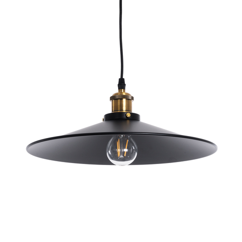 GloboStar® CARAVEL 01042 Vintage Κρεμαστό Φωτιστικό Καμπάνα Μονόφωτο 1 x E27 IP20 Μαύρο & Χρυσό Μέταλλο - Μ36 x Π36 x Υ10cm GloboStar® CARAVEL 01042 Vintage Κρεμαστό Φωτιστικό Καμπάνα Μονόφωτο 1 x E27 IP20 Μαύρο & Χρυσό Μέταλλο - Μ36 x Π36 x Υ10cm