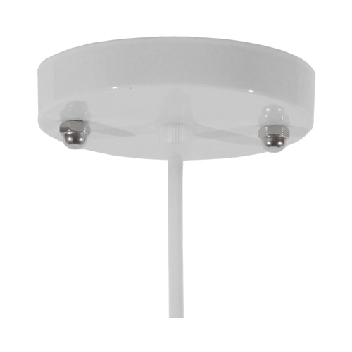 GloboStar® RAY 01044 Vintage Κρεμαστό Φωτιστικό Καμπάνα Μονόφωτο 1 x E27 IP20 Λευκό Μέταλλο - Μ26 x Π26 x Υ25cm