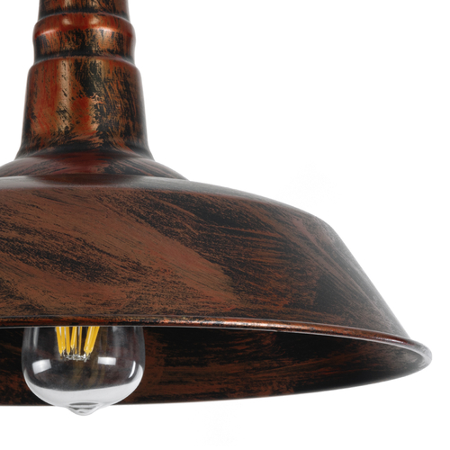 GloboStar® RAY 01046 Vintage Κρεμαστό Φωτιστικό Καμπάνα Μονόφωτο 1 x E27 IP20 Χάλκινο Μέταλλο - Μ36 x Π36 x Υ25cm GloboStar® RAY 01046 Vintage Κρεμαστό Φωτιστικό Καμπάνα Μονόφωτο 1 x E27 IP20 Χάλκινο Μέταλλο - Μ36 x Π36 x Υ25cm