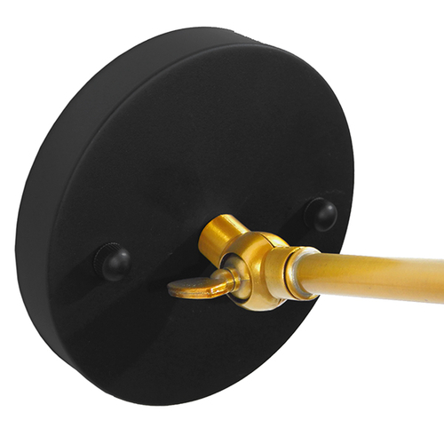 GloboStar® CRUCE 01037 Vintage Επιτοίχιο Φωτιστικό Απλίκα Μονόφωτο 1 x E27 IP20 Μαύρο & Χρυσό Μέταλλο - Μ19 x Π63 x Υ77cm