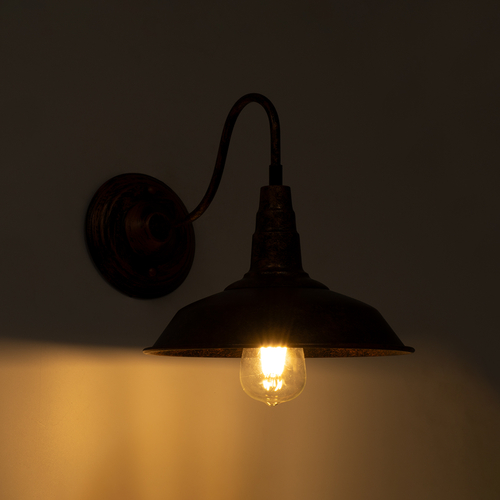 GloboStar® SORD 01067 Vintage Επιτοίχιο Φωτιστικό Απλίκα Μονόφωτο 1 x E27 IP20 Χάλκινο Μέταλλο - Μ26 x Π37 x Υ32cm GloboStar® SORD 01067 Vintage Επιτοίχιο Φωτιστικό Απλίκα Μονόφωτο 1 x E27 IP20 Χάλκινο Μέταλλο - Μ26 x Π37 x Υ32cm