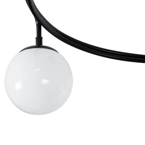 GloboStar® SELINA 01089 Μοντέρνο Φωτιστικό Οροφής Μπάλα Τρίφωτο 3 x E27 IP20 Μαύρο Μέταλλο με Λευκό Γυαλί - Μ60 x Π60 x Υ45cm GloboStar® SELINA 01089 Μοντέρνο Φωτιστικό Οροφής Μπάλα Τρίφωτο 3 x E27 IP20 Μαύρο Μέταλλο με Λευκό Γυαλί - Μ60 x Π60 x Υ45cm