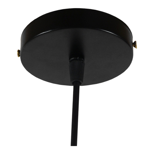 GloboStar® SOBRINO 01108 Vintage Κρεμαστό Φωτιστικό Πλέγμα Μονόφωτο 1 x E27 IP20 Μαύρο Μέταλλο - Μ46 x Π46 x Υ50cm