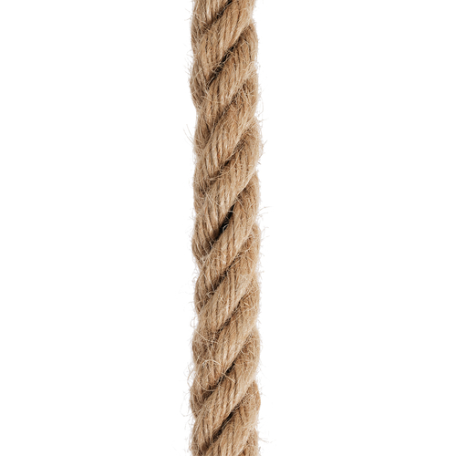 GloboStar® CRANE 01109 Vintage Κρεμαστό Φωτιστικό Καμπάνα Μονόφωτο 1 x E27 IP20 Μαύρο Μέταλλο με Μπεζ Σχοινί - Μ36 x Π36 x Υ30cm