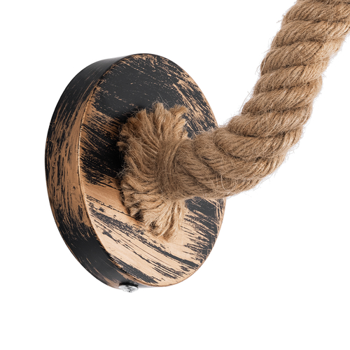 GloboStar® SADON 01126 Vintage Επιτοίχιο Φωτιστικό Απλίκα Μονόφωτο 1 x E27 IP20 Χάλκινο Μέταλλο με Μπεζ Σχοινί - Μ10 x Π22 x Υ15cm GloboStar® SADON 01126 Vintage Επιτοίχιο Φωτιστικό Απλίκα Μονόφωτο 1 x E27 IP20 Χάλκινο Μέταλλο με Μπεζ Σχοινί - Μ10 x Π22 x Υ15cm