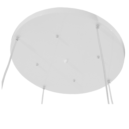 GloboStar® DORI 01144 Μοντέρνο Κρεμαστό Φωτιστικό Μπάλα Πολύφωτο 4 x E27 IP20 Λευκό Γυαλί - Μ75 x Π75 x Υ52cm