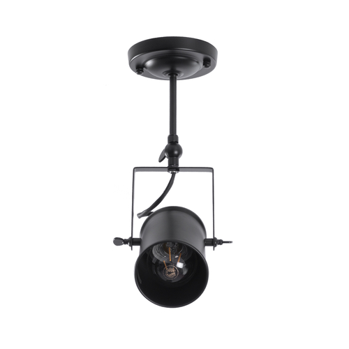 GloboStar® HOLLYWOOD 01153 Vintage Φωτιστικό Οροφής Ράγα Μονόφωτο 1 x E27 IP20 Μαύρο Μέταλλο - Μ8.5 x Π8.5 x Υ35cm GloboStar® HOLLYWOOD 01153 Vintage Φωτιστικό Οροφής Ράγα Μονόφωτο 1 x E27 IP20 Μαύρο Μέταλλο - Μ8.5 x Π8.5 x Υ35cm