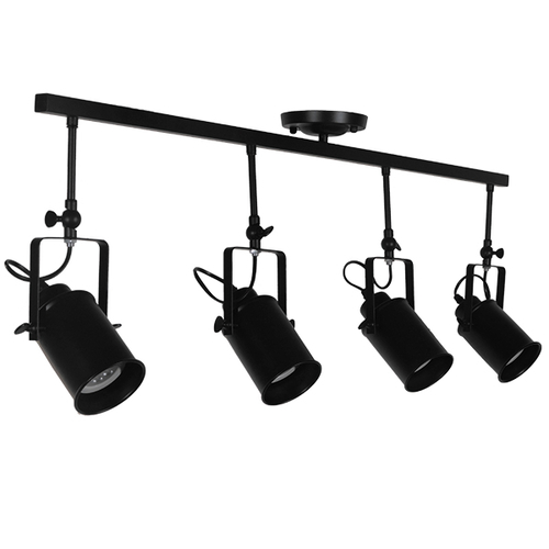 GloboStar® HOLLYWOOD 01156 Vintage Φωτιστικό Οροφής Ράγα Πολύφωτο 4 x E27 IP20 Μαύρο Μέταλλο - Μ13 x Π110 x Υ38cm GloboStar® HOLLYWOOD 01156 Vintage Φωτιστικό Οροφής Ράγα Πολύφωτο 4 x E27 IP20 Μαύρο Μέταλλο - Μ13 x Π110 x Υ38cm