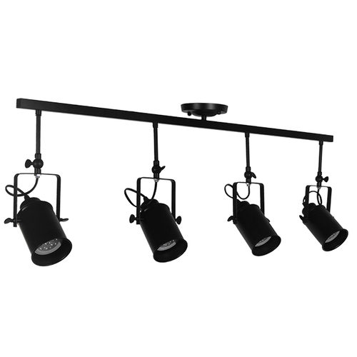 GloboStar® HOLLYWOOD 01156 Vintage Φωτιστικό Οροφής Ράγα Πολύφωτο 4 x E27 IP20 Μαύρο Μέταλλο - Μ13 x Π110 x Υ38cm GloboStar® HOLLYWOOD 01156 Vintage Φωτιστικό Οροφής Ράγα Πολύφωτο 4 x E27 IP20 Μαύρο Μέταλλο - Μ13 x Π110 x Υ38cm