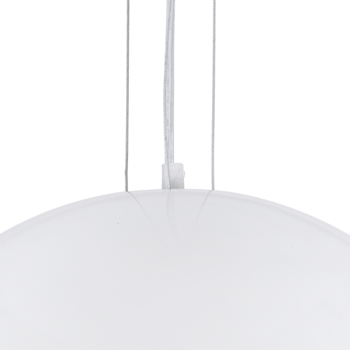 GloboStar® SERENIA 01152 Μοντέρνο Κρεμαστό Φωτιστικό Καμπάνα Μονόφωτο 1 x E27 IP20 Λευκό Γύψο - Μ40 x Π40 x Υ20cm