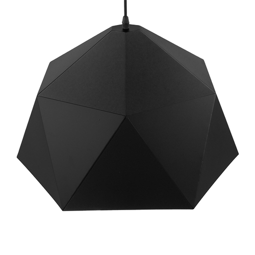 GloboStar® HEXAGON 01195 Μοντέρνο Κρεμαστό Φωτιστικό Καμπάνα Μονόφωτο 1 x E27 IP20 Μαύρο & Χρυσό Μέταλλο - Μ46 x Π46 x Υ25cm
