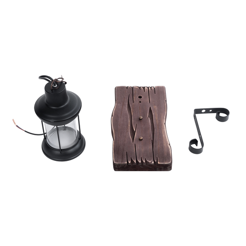 GloboStar® BRASRA 01204 Vintage Επιτοίχιο Φωτιστικό Απλίκα Μονόφωτο 1 x E27 IP20 Καφέ Ξύλο, Μαύρο Μέταλλο με Διάφανο Γυαλί - Μ15 x Π20 x Υ30cm GloboStar® BRASRA 01204 Vintage Επιτοίχιο Φωτιστικό Απλίκα Μονόφωτο 1 x E27 IP20 Καφέ Ξύλο, Μαύρο Μέταλλο με Διάφανο Γυαλί - Μ15 x Π20 x Υ30cm