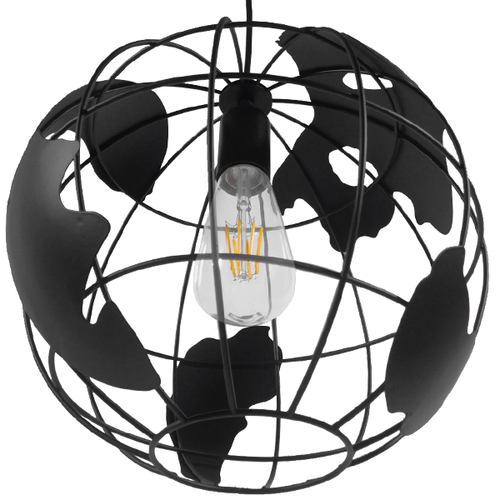 GloboStar® EARTH 01205 Vintage Κρεμαστό Φωτιστικό Φιγούρα Μονόφωτο 1 x E27 IP20 Μαύρο Μέταλλο - Μ30 x Π30 x Υ30cm GloboStar® EARTH 01205 Vintage Κρεμαστό Φωτιστικό Φιγούρα Μονόφωτο 1 x E27 IP20 Μαύρο Μέταλλο - Μ30 x Π30 x Υ30cm
