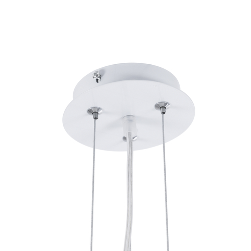 GloboStar® SERENIA 01271 Μοντέρνο Κρεμαστό Φωτιστικό Καμπάνα Μονόφωτο 1 x E27 IP20 Λευκό Μέταλλο με Λευκό Γύψο - Μ60 x Π60 x Υ30cm