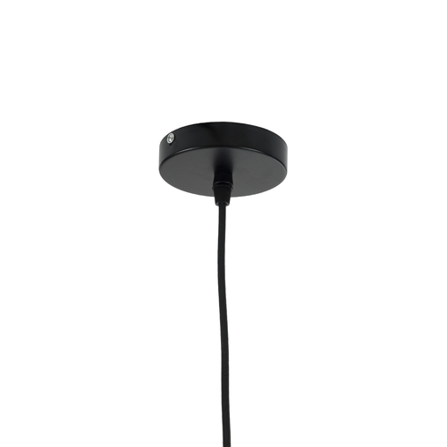 GloboStar® OCEANA 01360 Boho Κρεμαστό Φωτιστικό Μπάλα Μονόφωτο 1 x E27 IP20 Μαύρο Σχοινί - Μ40 x Π40 x Υ40cm