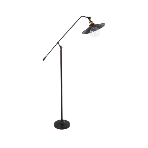 GloboStar® SILENE 01243 Vintage Επιδαπέδιο Φωτιστικό Μονόφωτο 1 x E27 IP20 Μαύρο & Χρυσό Μέταλλο - Μ30 x Π30 x Υ194cm GloboStar® SILENE 01243 Vintage Επιδαπέδιο Φωτιστικό Μονόφωτο 1 x E27 IP20 Μαύρο & Χρυσό Μέταλλο - Μ30 x Π30 x Υ194cm