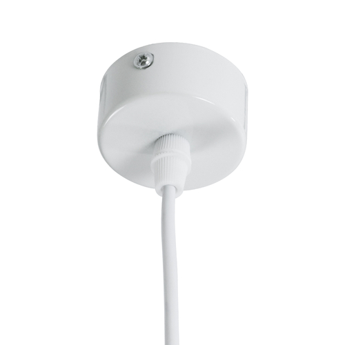 GloboStar® CANNON 01274 Μοντέρνο Κρεμαστό Φωτιστικό Κύλινδρος Μονόφωτο 1 x GU10 IP20 Λευκό Μέταλλο - Μ6 x Π6 x Y20cm