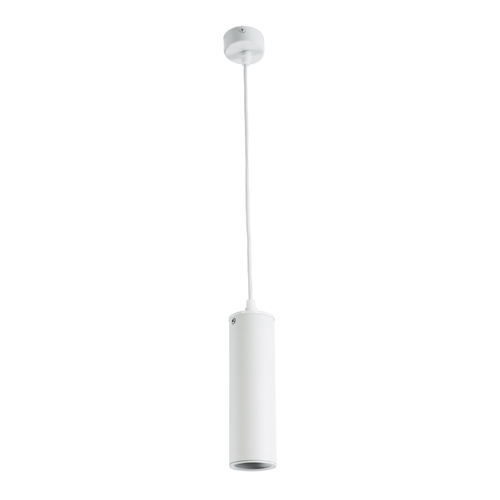 GloboStar® CANNON 01274 Μοντέρνο Κρεμαστό Φωτιστικό Κύλινδρος Μονόφωτο 1 x GU10 IP20 Λευκό Μέταλλο - Μ6 x Π6 x Y20cm