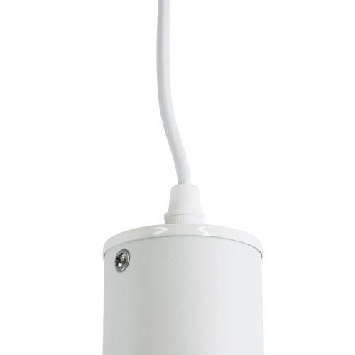 GloboStar® CANNON 01274 Μοντέρνο Κρεμαστό Φωτιστικό Κύλινδρος Μονόφωτο 1 x GU10 IP20 Λευκό Μέταλλο - Μ6 x Π6 x Y20cm