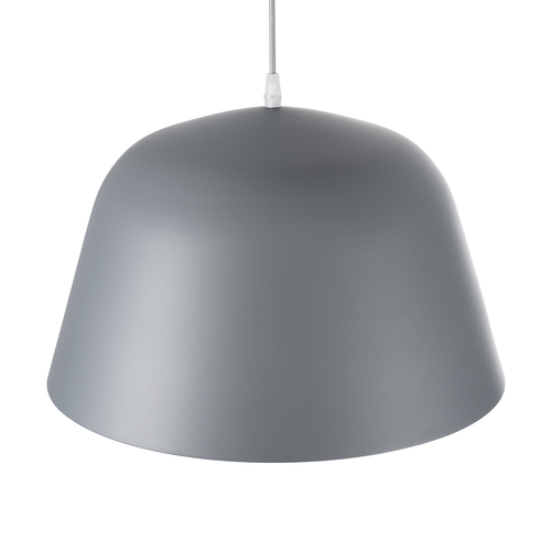 GloboStar® UPVALE 01282 Μοντέρνο Κρεμαστό Φωτιστικό Καμπάνα Μονόφωτο 1 x E27 IP20 Γκρί & Λευκό Μέταλλο - Μ40 x Π40 x Υ24cm GloboStar® UPVALE 01282 Μοντέρνο Κρεμαστό Φωτιστικό Καμπάνα Μονόφωτο 1 x E27 IP20 Γκρί & Λευκό Μέταλλο - Μ40 x Π40 x Υ24cm