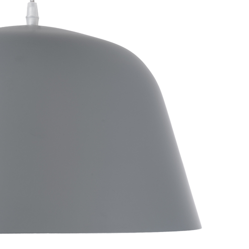 GloboStar® UPVALE 01282 Μοντέρνο Κρεμαστό Φωτιστικό Καμπάνα Μονόφωτο 1 x E27 IP20 Γκρί & Λευκό Μέταλλο - Μ40 x Π40 x Υ24cm GloboStar® UPVALE 01282 Μοντέρνο Κρεμαστό Φωτιστικό Καμπάνα Μονόφωτο 1 x E27 IP20 Γκρί & Λευκό Μέταλλο - Μ40 x Π40 x Υ24cm