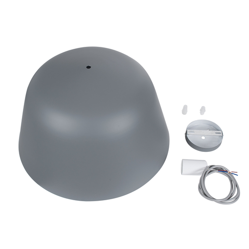 GloboStar® UPVALE 01282 Μοντέρνο Κρεμαστό Φωτιστικό Καμπάνα Μονόφωτο 1 x E27 IP20 Γκρί & Λευκό Μέταλλο - Μ40 x Π40 x Υ24cm GloboStar® UPVALE 01282 Μοντέρνο Κρεμαστό Φωτιστικό Καμπάνα Μονόφωτο 1 x E27 IP20 Γκρί & Λευκό Μέταλλο - Μ40 x Π40 x Υ24cm